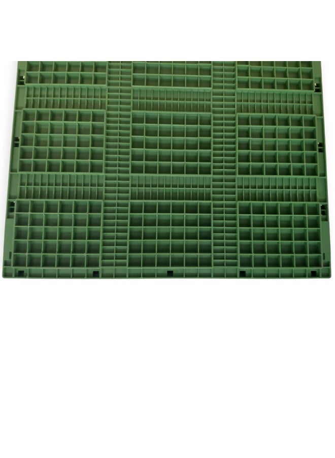 SNH Folding Storage Crate with Lid | Collapsible Plastic Box Container with Handles | Stackable Organizer for Vegetables, Fruits, Kitchen, Garage, Bathroom, Office & Home Storage - Image 5