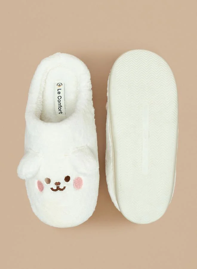 Le Confort WHITE Ear Applique Bedroom Slippers for Women | Best Price UAE