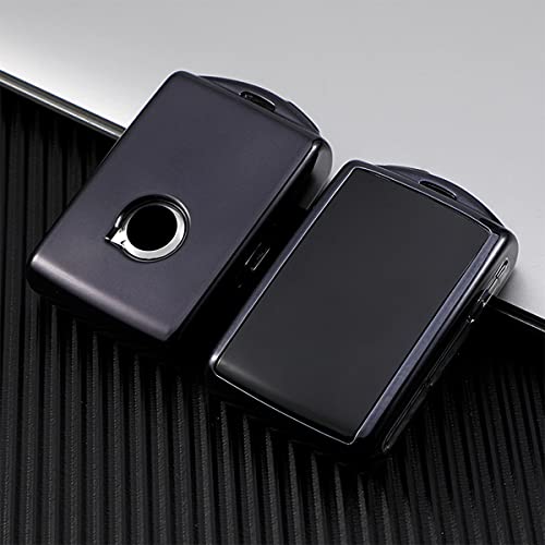 Arruweer Key Fob Cover for Volvo Full Protection Soft TPU Smart Key Case Holder Fits for 2017 2018 2019 2020 2021 Volvo XC40 XC60 XC90 S90 V90 Keyless Entry Remote (Black) - Image 3