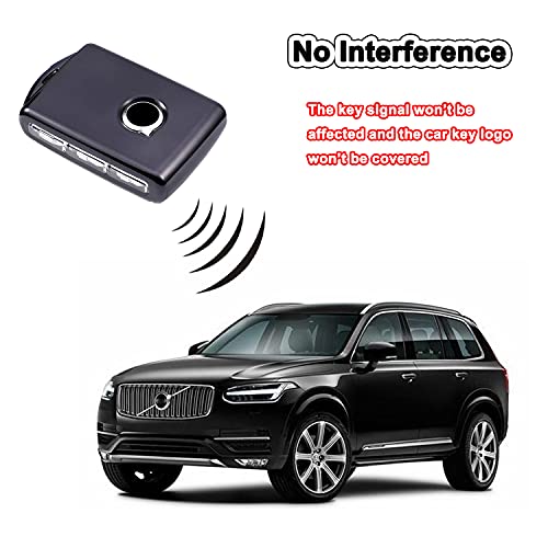 Arruweer Key Fob Cover for Volvo Full Protection Soft TPU Smart Key Case Holder Fits for 2017 2018 2019 2020 2021 Volvo XC40 XC60 XC90 S90 V90 Keyless Entry Remote (Black) - Image 4