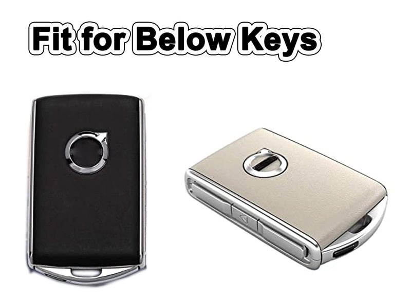Arruweer Key Fob Cover for Volvo Full Protection Soft TPU Smart Key Case Holder Fits for 2017 2018 2019 2020 2021 Volvo XC40 XC60 XC90 S90 V90 Keyless Entry Remote (Black) - Image 2