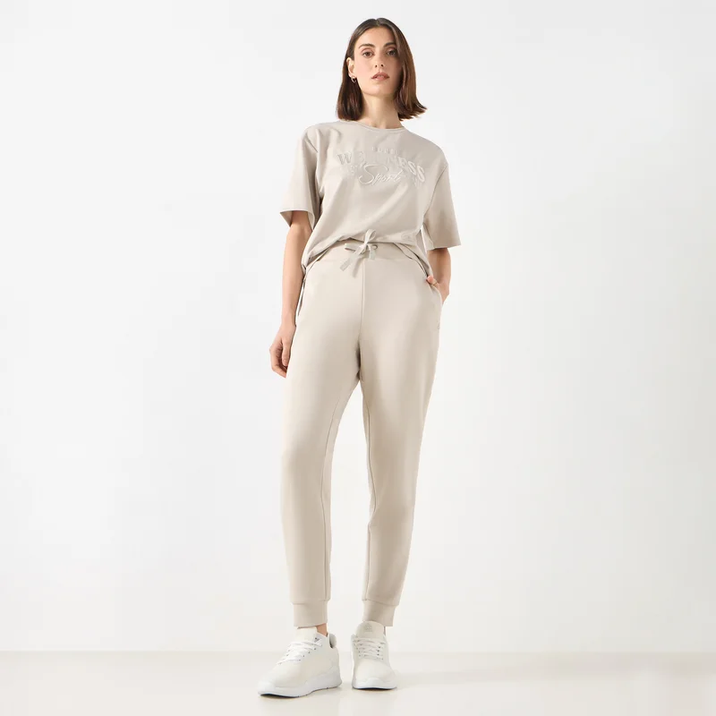 ADOT by Splash Solid Joggers with Drawstring Closure and Pockets
