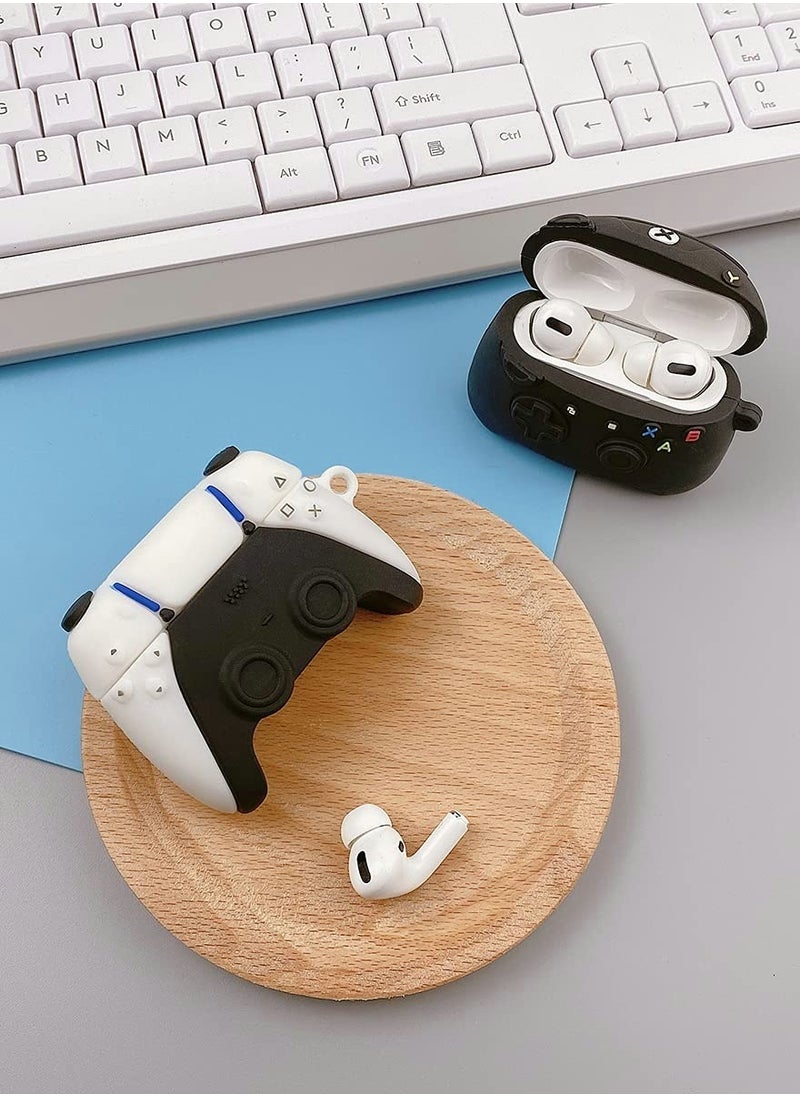 Generic - Game Controller Airpods Pro Case, 3D Fashion Cool Design, Unique Stylish Protective Skin Accessories, Airpods Pro Silicone Case 2 Pack (Black) - Image 1