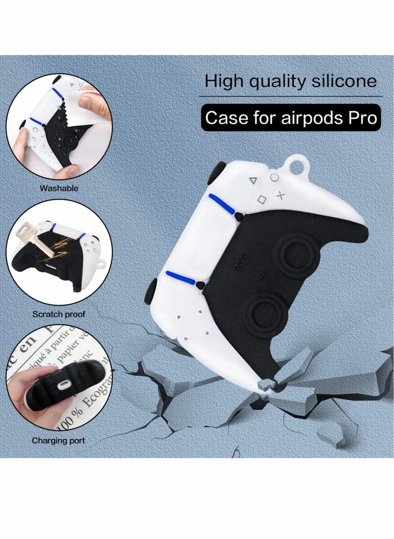 Generic - Game Controller Airpods Pro Case, 3D Fashion Cool Design, Unique Stylish Protective Skin Accessories, Airpods Pro Silicone Case 2 Pack (Black) - Image 1