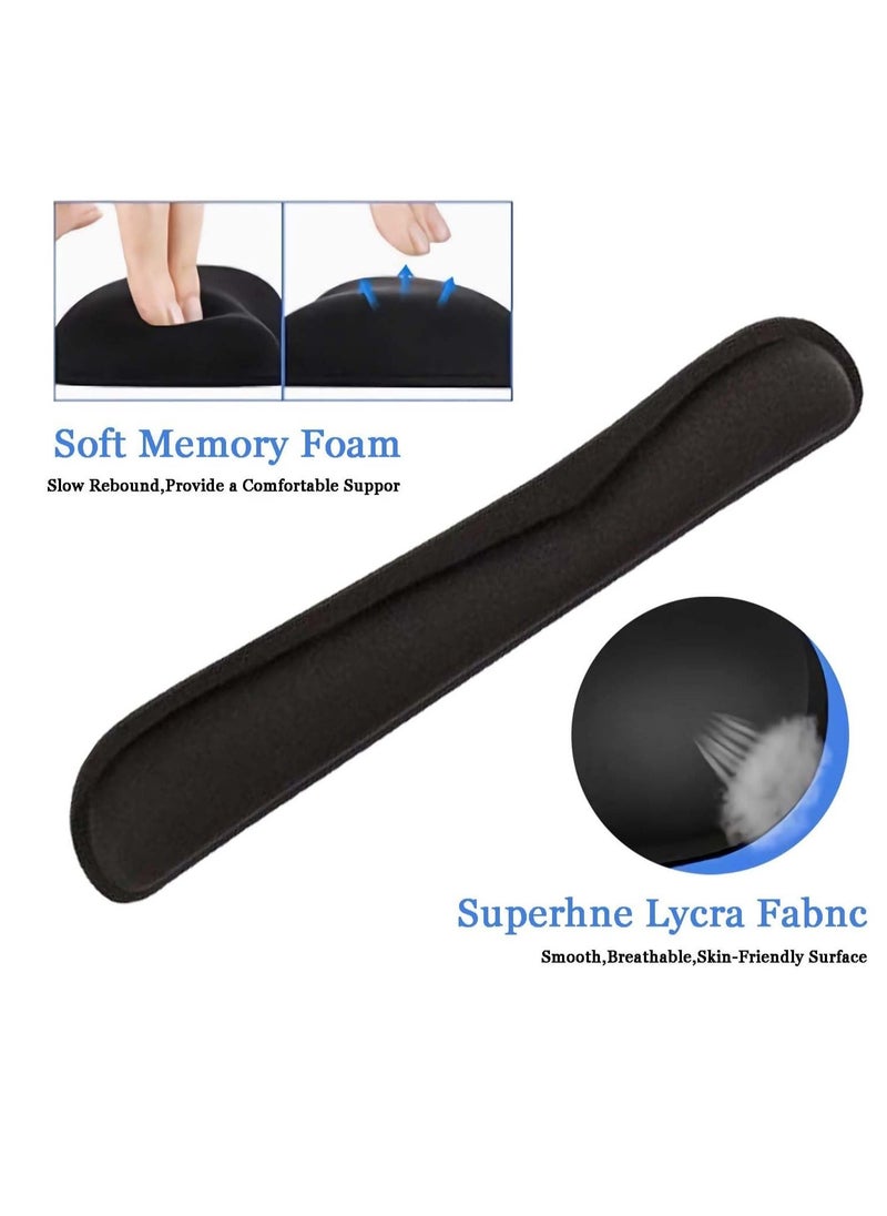Arabest Wrist Rest Support Set Includes Keyboard Wrist Rest, Mouse Pad And Small Wrist Rest For Work Comfort, Alleviates Wrist Pain, Soft Texture, Black (Three Piece Set)  - Image 4