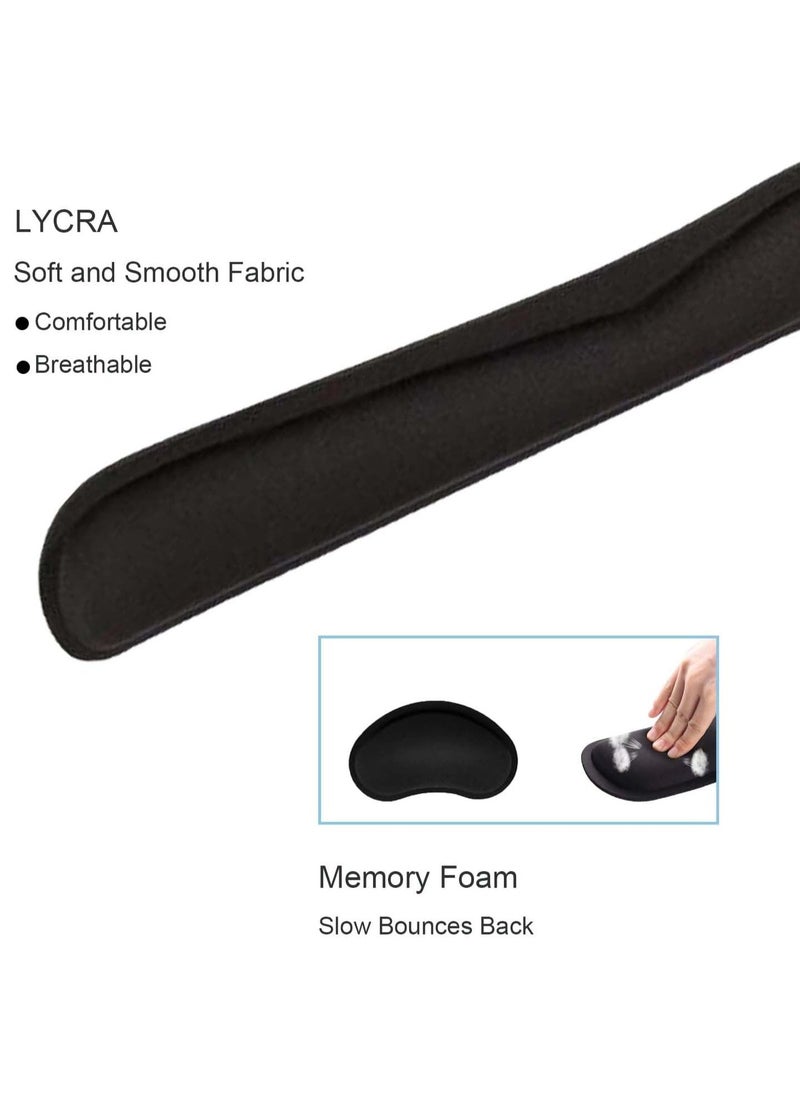 Arabest Wrist Rest Support Set Includes Keyboard Wrist Rest, Mouse Pad And Small Wrist Rest For Work Comfort, Alleviates Wrist Pain, Soft Texture, Black (Three Piece Set)  - Image 3
