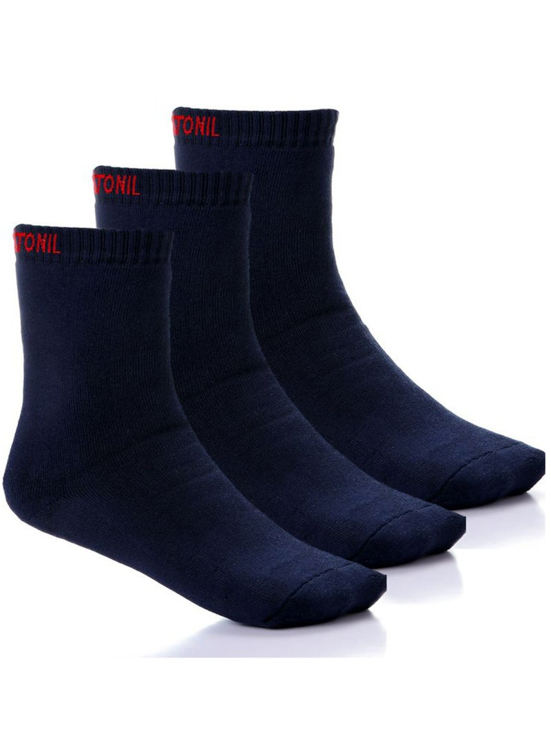 COTTONIL Pack of 3 Cotton Half Towel Sport Socks for Men - Image 1