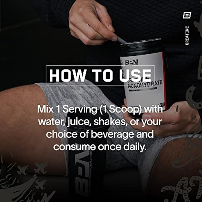 BARE PERFORMANCE NUTRITION, BPN Pure Creatine Monohydrate Powder by Creapure, 5g of Creatine per Serving, Supports Muscle Growth, Unflavored Creatine Powder, 30 Servings - Image 4