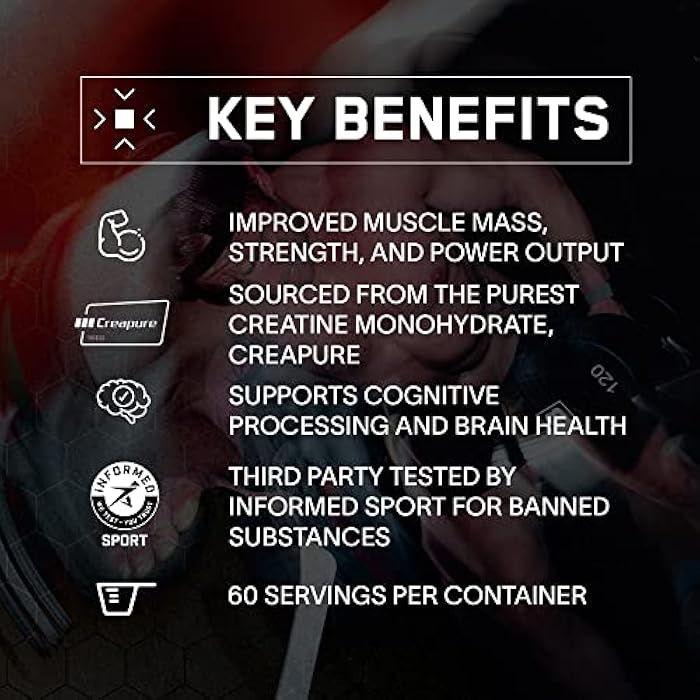 BARE PERFORMANCE NUTRITION, BPN Pure Creatine Monohydrate Powder by Creapure, 5g of Creatine per Serving, Supports Muscle Growth, Unflavored Creatine Powder, 30 Servings - Image 3