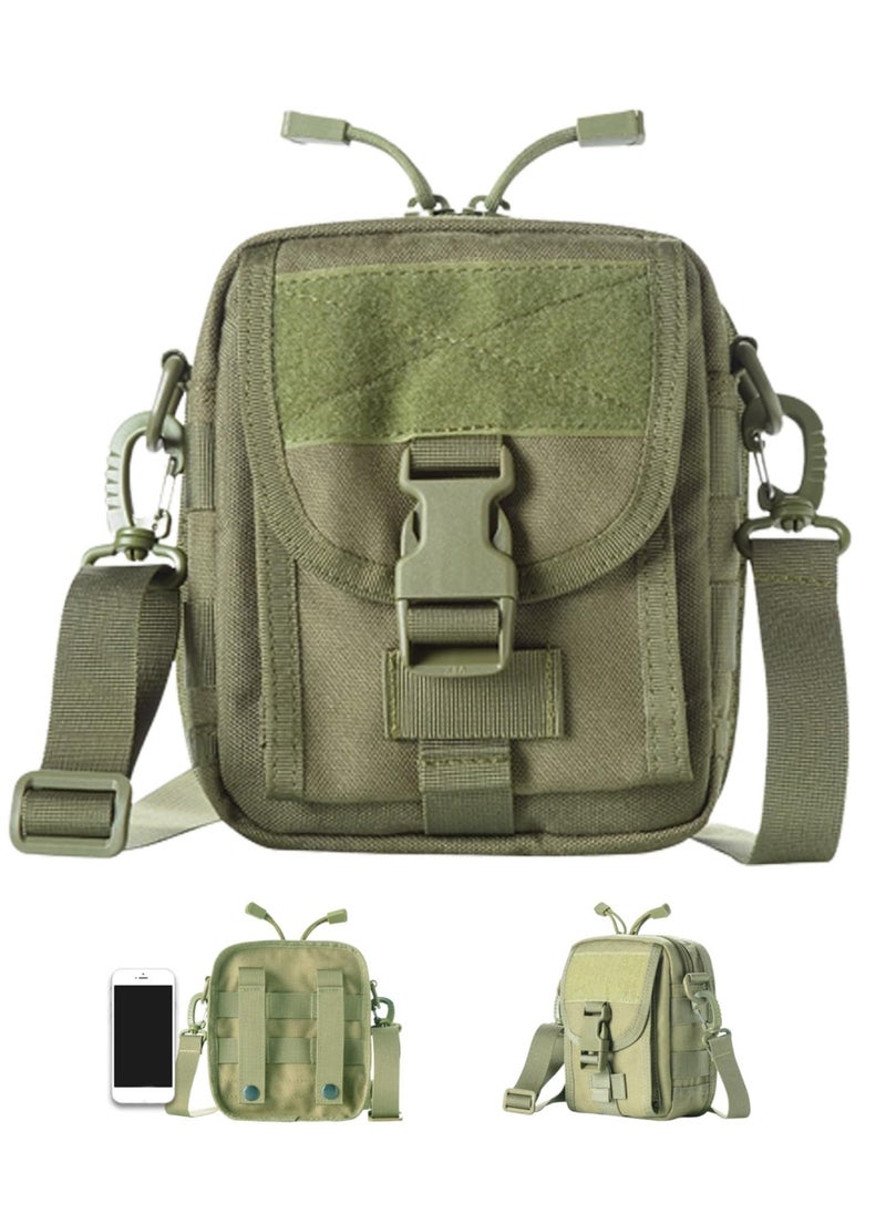 Y&D - Tactical Waist Bag Military Pack, Waterproof Utility Belt with Safety Carabiner, Suitable for Hiking Mountaineering&Camping &Riding&Fishing&Shooting(Green) - Image 1