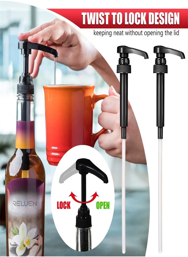 Generic Syrup Pump, 6pcs Coffee Syrup Dispenser Pump, Syrup Pump Dispenser Caramel Syrup Pump Replacement Kitchen Dinning Coffee Bar Drinking Mixes  - Image 2