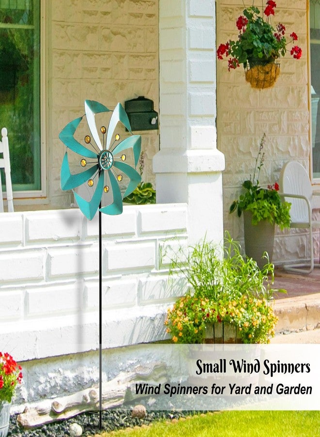 Senflame Wind Spinners Outdoor, 12 inch Wind Sculptures & Spinners, Metal Kinetic Wind Spinner, Decorative Pinwheels Large Wind Spinners for Yard and Garden Decor,Green - Image 4