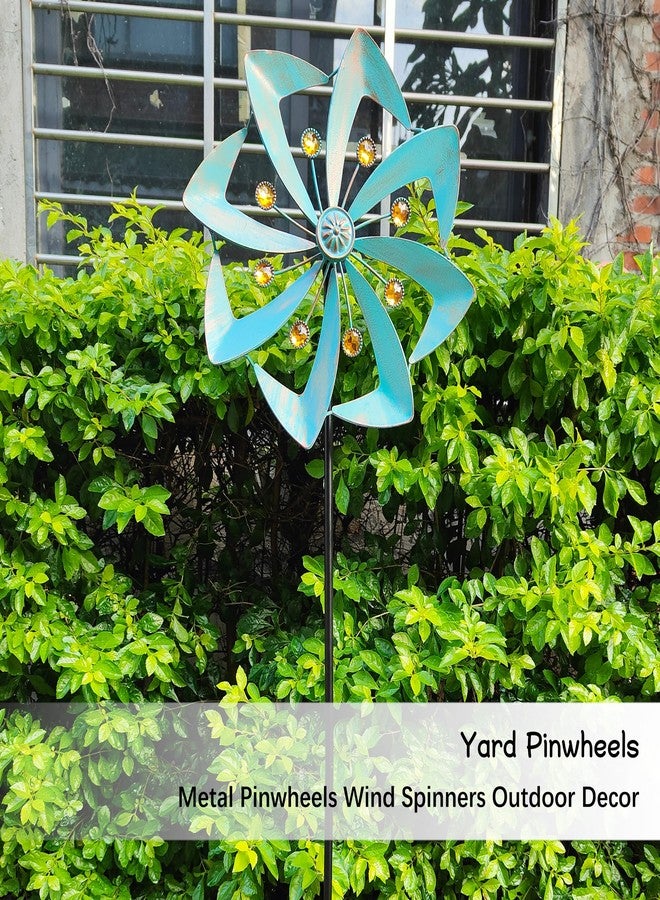 Senflame Wind Spinners Outdoor, 12 inch Wind Sculptures & Spinners, Metal Kinetic Wind Spinner, Decorative Pinwheels Large Wind Spinners for Yard and Garden Decor,Green - Image 5