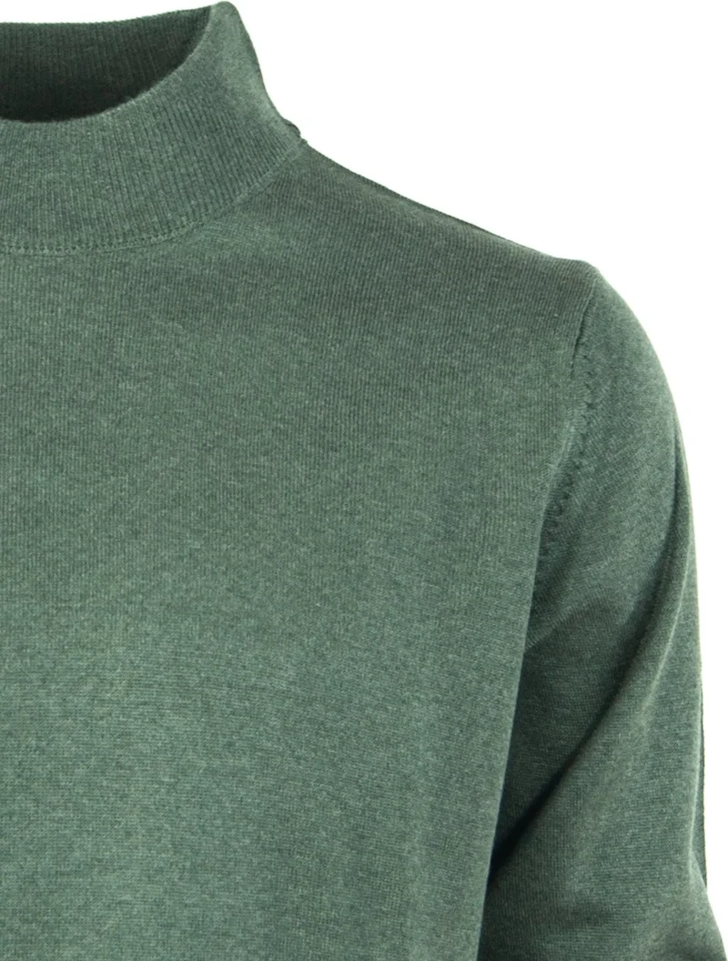 اوبلاند Men's Seasonal Wool Knitted Classic Half Turtleneck Sweater Dense Knitted Comfortable Cut Full Pattern