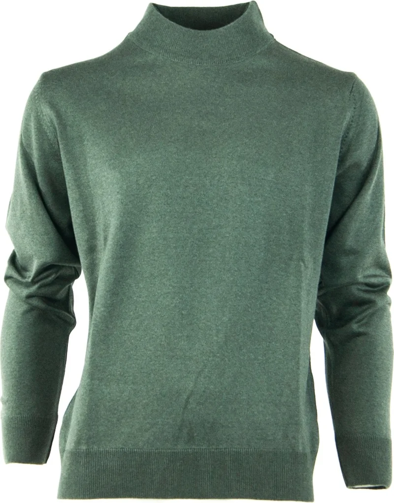 اوبلاند Men's Seasonal Wool Knitted Classic Half Turtleneck Sweater Dense Knitted Comfortable Cut Full Pattern