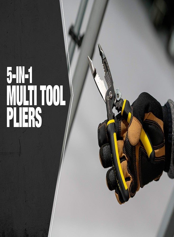 ساوث واير كماشة Southwire 58993940 S5N1 متعددة الاستخدامات ذات أنف طويل، لون أسود/أصفر - Image 3