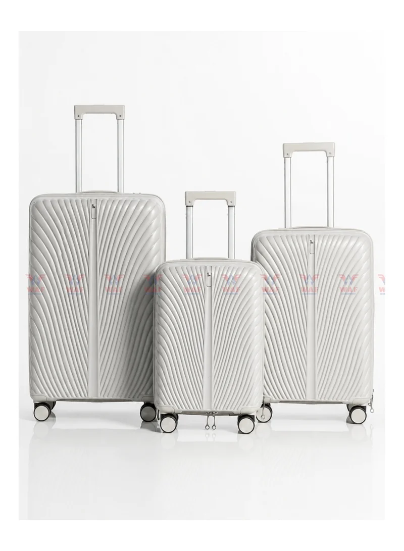 WAF Unbreakable Polypropylene Luggage Set with TSA Lock & 360 Spinner Wheels – Flexible Shell Travel Suitcase Set 20 24 28 Inch Durable Travel Bags