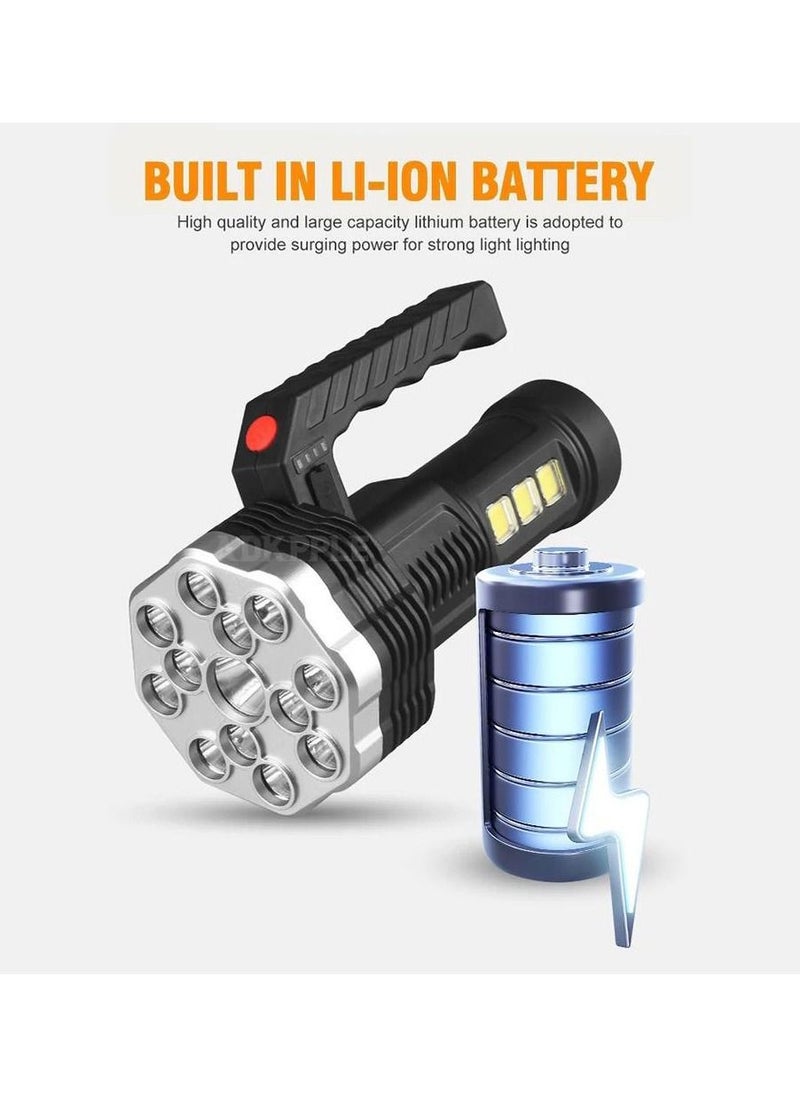 Generic - High Lumens Rechargeable LED Flashlights Super Bright Flashlight 5 Modes Waterproof Tactical Flashlights For Emergency Camping - Image 1