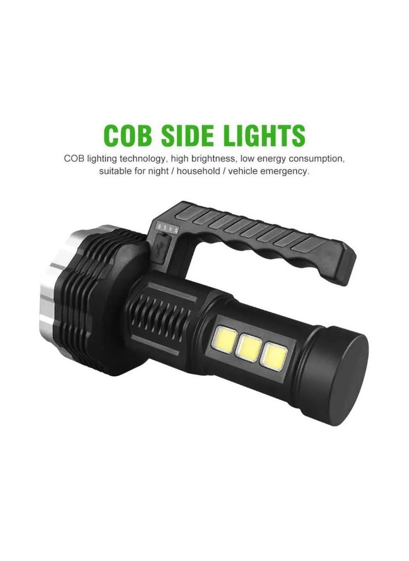 Generic - High Lumens Rechargeable LED Flashlights Super Bright Flashlight 5 Modes Waterproof Tactical Flashlights For Emergency Camping - Image 1