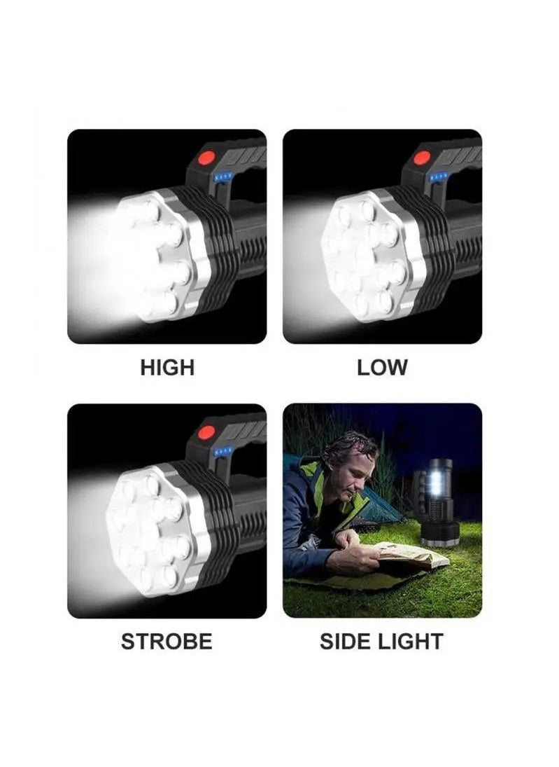 Generic - High Lumens Rechargeable LED Flashlights Super Bright Flashlight 5 Modes Waterproof Tactical Flashlights For Emergency Camping - Image 1