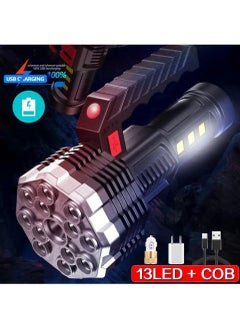 High Lumens Rechargeable LED Flashlights Super Bright Flashlight 5 Modes Waterproof Tactical Flashlights For Emergency Camping