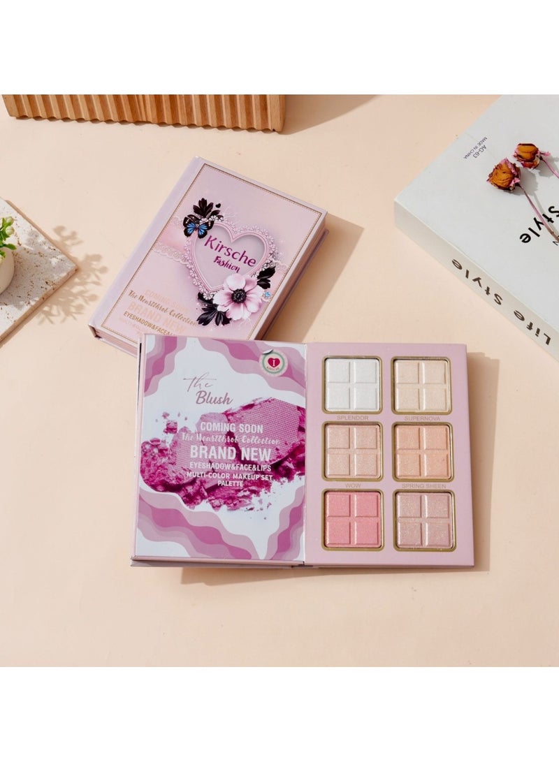 Huitich All-in-One Makeup Book Palette Eyeshadow, Blush & Lip Colors Set - Image 3