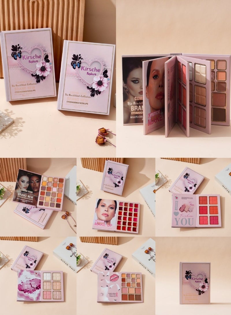 Huitich All-in-One Makeup Book Palette Eyeshadow, Blush & Lip Colors Set - Image 1