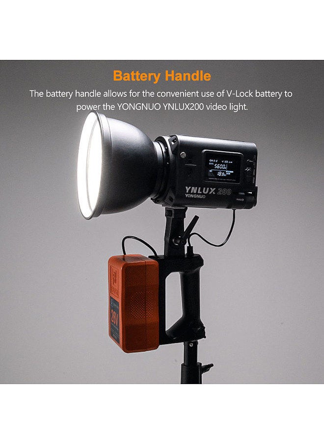 YONGNUO YONGNUO V-Lock Mount Battery Handle Power Supply Base Compatible with YONGNUO YNLUX200 LED Video Light  - Image 5
