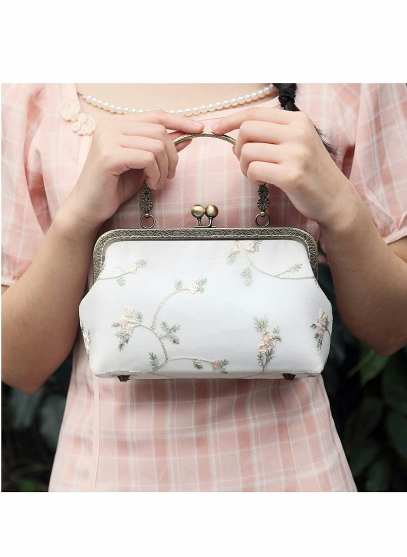 KASTWAVE Purse Frame for Bag Making, 3 Pcs Metal Frame Purse DIY Craft Kiss Clasp Lock Coin Bag Square Retro Frame Clutch Frame Purse for Purse Making, DIY Handle Bag Sewing 18cm  - Image 2