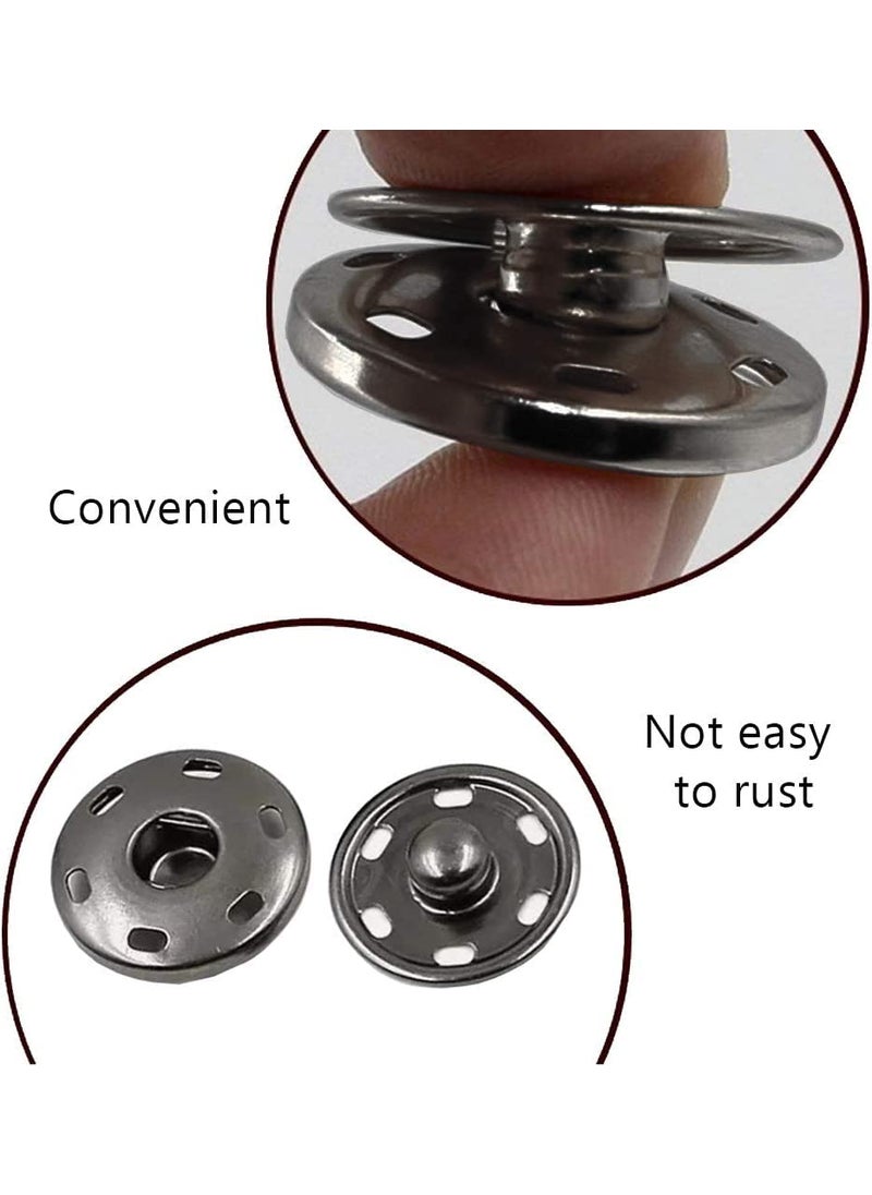 Dreamlover Dreamlover 10mm Black Snap Button Fastener Sew on Snap Buttons Press Button for Sewing Clothing Art and Crafts Spring Press Studs Popper Button Rust Proof (Pack of 50 Snap Buttons)  - Image 4