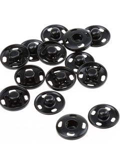 Dreamlover 10mm Black Snap Button Fastener Sew on Snap Buttons Press Button for Sewing Clothing Art and Crafts Spring Press Studs Popper Button Rust Proof (Pack of 50 Snap Buttons)