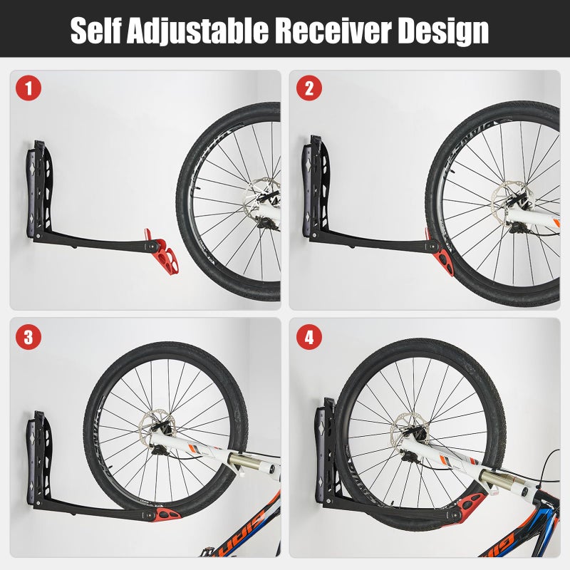 Ultrawall BIKEPAL Swivel Bike Racks, No Lift Wall Mounted Bike Storage Solution for Home & Garage, 2 Pack - Image 5