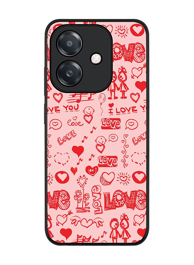 Stylizedd For Oppo A5i Case,Slim fit Camera Protection, Shockproof Thin Phone cover  - Love Doodle