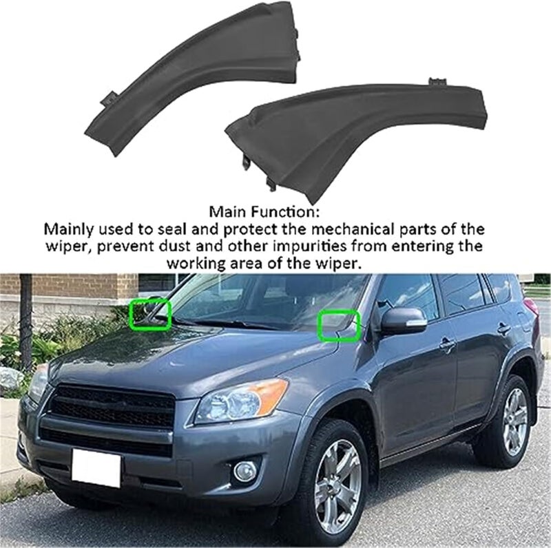 Vuzmode Windshield Wiper Cowl Extension Trim for RAV4 - Image 3