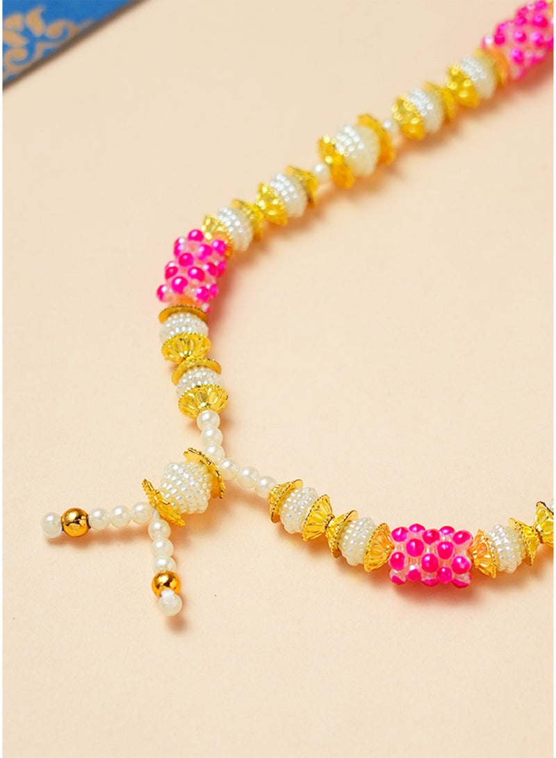 Madhoor Kanthi 2 Step Decorative Pooja Garland (Haar Mala) for Pooja, Temple Decor & Weddings, 1 Piece - Image 3