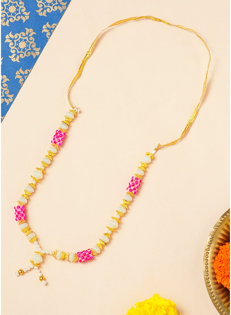 Madhoor Kanthi 2 Step Decorative Pooja Garland (Haar Mala) for Pooja, Temple Decor & Weddings, 1 Piece - Image 1