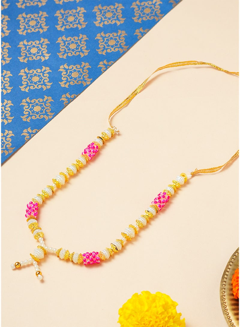 Madhoor Kanthi 2 Step Decorative Pooja Garland (Haar Mala) for Pooja, Temple Decor & Weddings, 1 Piece - Image 2