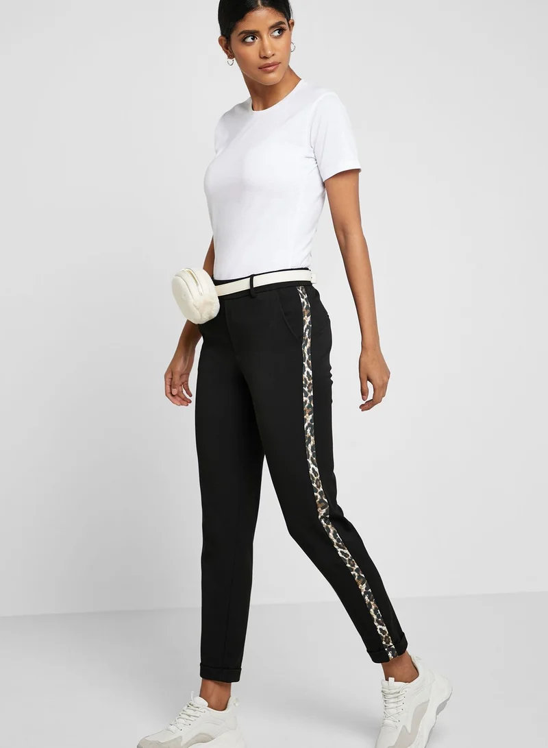 VERO MODA Animal Print Panel Pants