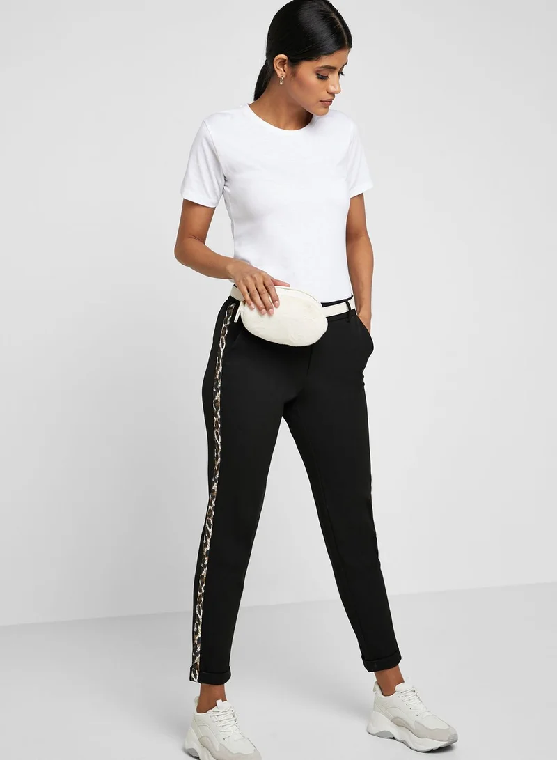 VERO MODA Animal Print Panel Pants