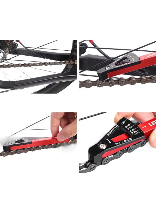 LeBycle Mountain And Road Bicycle Chain Measuring Ruler, Wear Indicator, Chain Stretcher, Chain Inspection Test Gauge Tool - Image 1