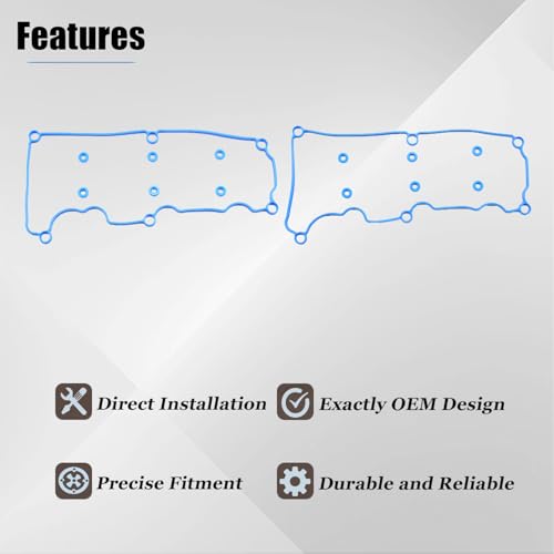 AUCERAMIC VS50646R VS50402 Valve Cover Gasket Set Compatible with 2005 2006 2007 2008 2009 2010 Ford Mustang 4.0L V6 SOHC 12V - Image 4