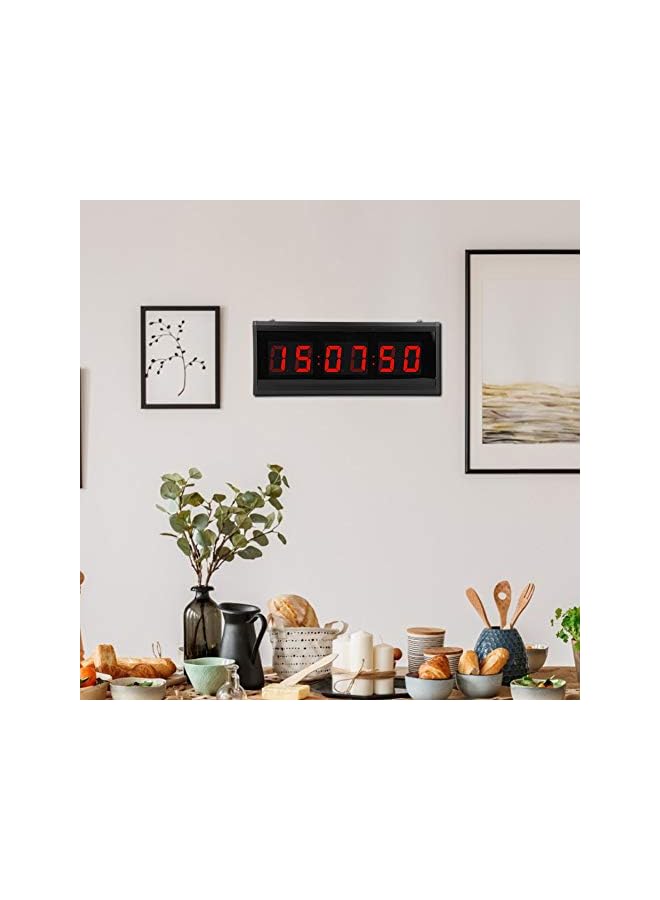 IAF Inch Large Oversized LED Digital Wall Clock with Hours, Minutes and Seconds Wall Mounted Electric Desk Clock Timer Decorative for Living Room, Office, Conference Room, Bedroom(Red) - Image 3