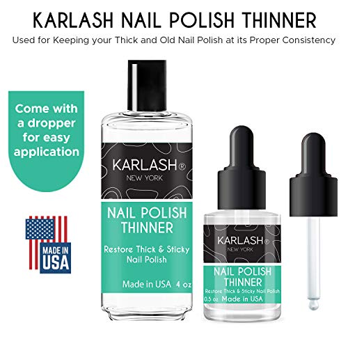 Karlash Professional Nail Polish Thinner 4 oz Restore thick and sticky nail polish Refill 4 oz 05 oz Kit - Image 5