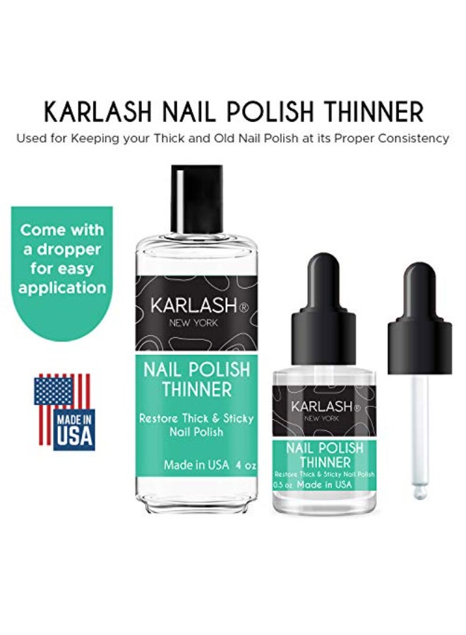 Karlash Professional Nail Polish Thinner 4 oz Restore thick and sticky nail polish Refill 4 oz 05 oz Kit - Image 4