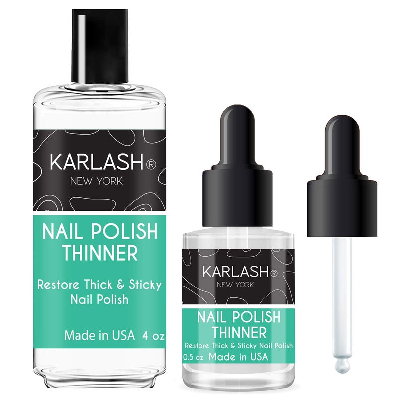 Karlash Professional Nail Polish Thinner 4 oz Restore thick and sticky nail polish Refill 4 oz 05 oz Kit - Image 3