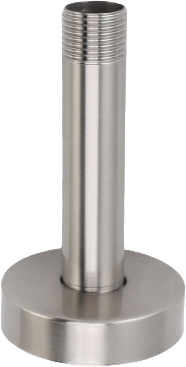 GLOGLOW Nan Shower Arm with Flange, Stainless Steel, 3 Inch Length, Ceiling Mount for Fixed Shower Heads in Bathrooms Bathroom (Brushed) - Image 5