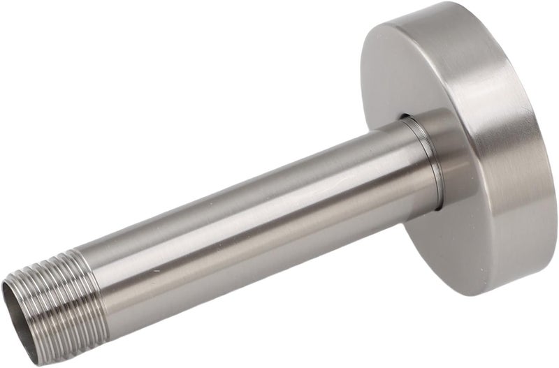GLOGLOW Nan Shower Arm with Flange, Stainless Steel, 3 Inch Length, Ceiling Mount for Fixed Shower Heads in Bathrooms Bathroom (Brushed) - Image 1