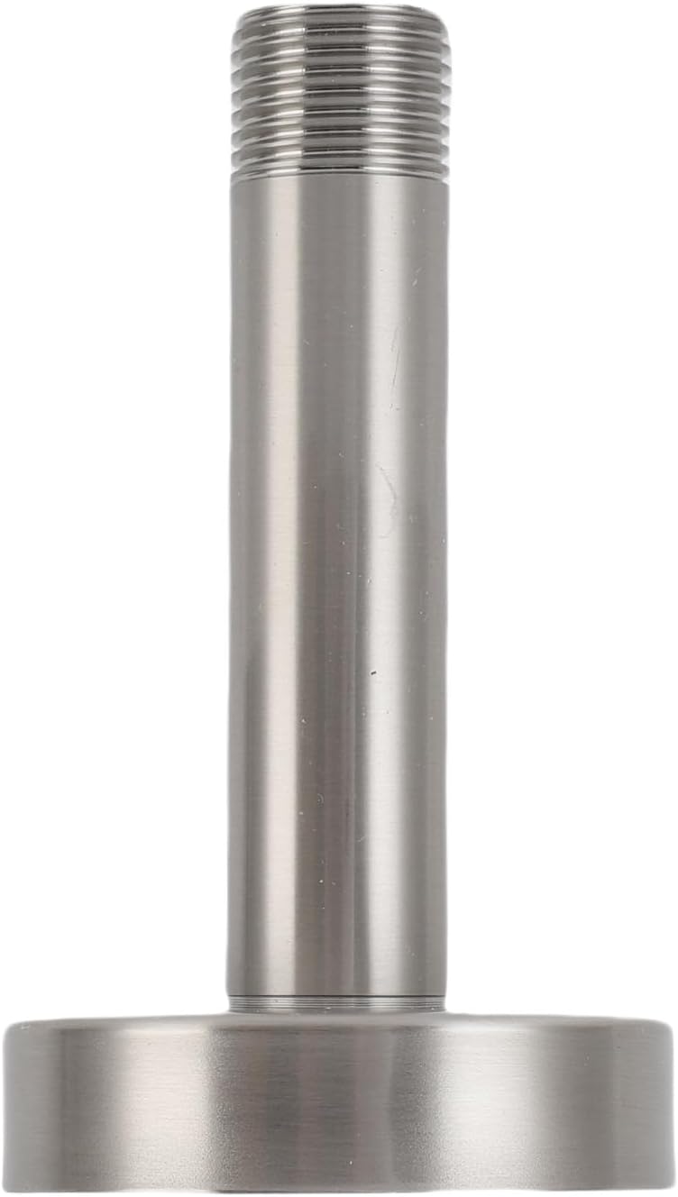 GLOGLOW Nan Shower Arm with Flange, Stainless Steel, 3 Inch Length, Ceiling Mount for Fixed Shower Heads in Bathrooms Bathroom (Brushed) - Image 2