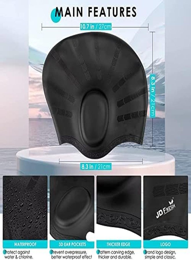 JD FRESH Multicolor Silicone Swimming Cap for Men & Women/Unisex Swim Caps/Keeps Hair Clean and Ears Protected/Caps for Long/Braided/Thick Hairs/Swimming Cap - Image 5