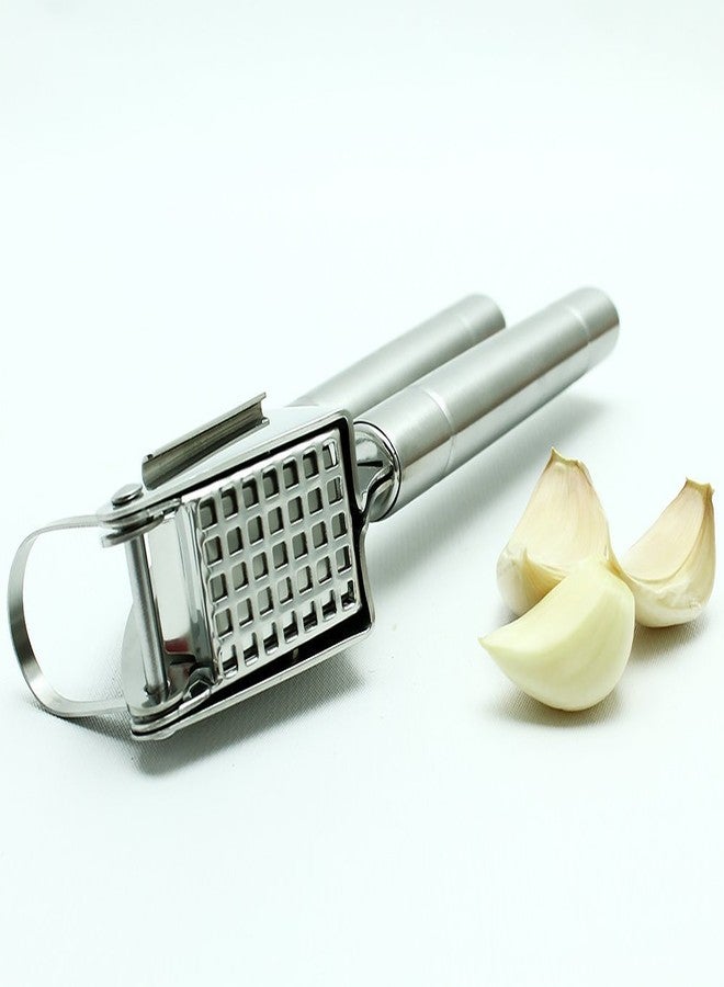 EcoJeannie Premium Garlic Press with Hanging Hook & Cleaning Brush - Commercial Grade Stainless Steel (GP0001) - Image 4